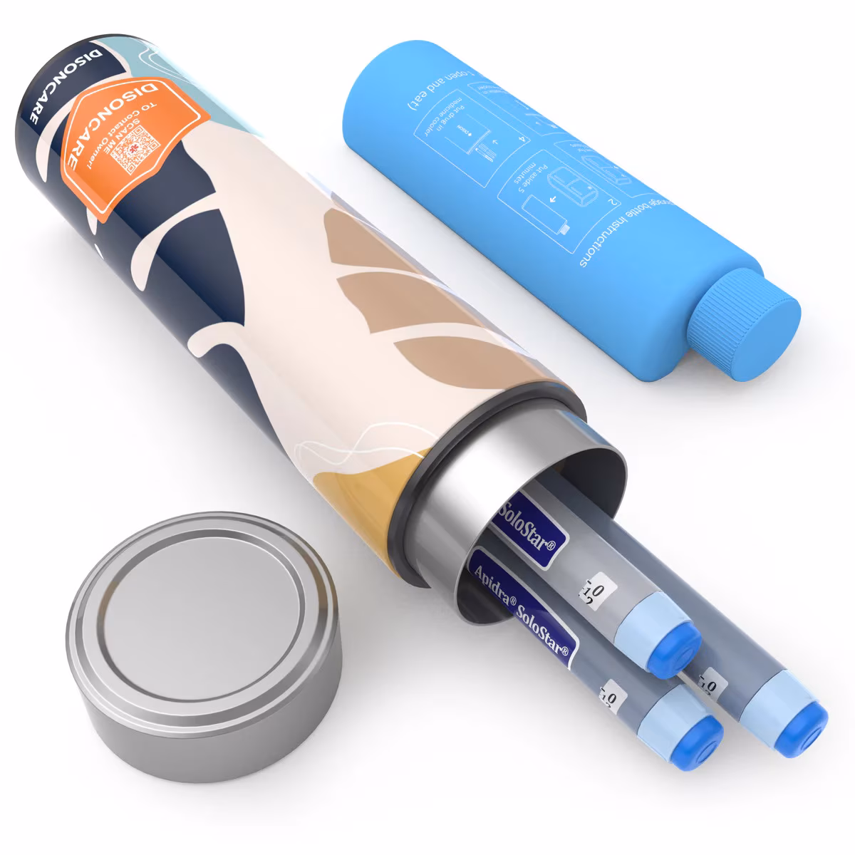 Termos portabil pentru insulina, capacitate 2-3 stilouri, DISONCARE ODYSSEY COMPACT, Monstera Leaf Termos portabil pentru insulina, capacitate 2-3 stilouri, DISONCARE ODYSSEY COMPACT, Monstera Leaf - imagine 1