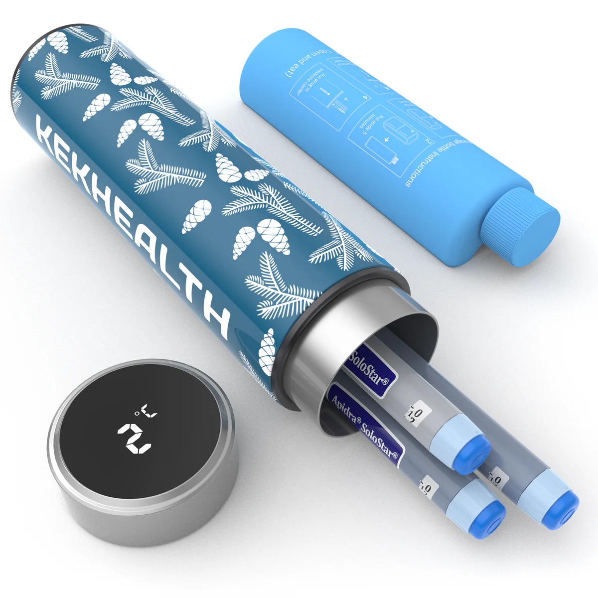 1.1 Termos portabil pentru insulina, capacitate 2-3 stilouri, DISONCARE ODYSSEY Smart, Hazel - imagine 1
