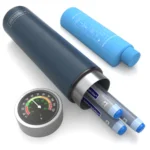 Termos portabil pentru insulina, capacitate 2-3 stilouri, KEKHEALTH ODYSSEY Termometru Mecanic, Navy Blue