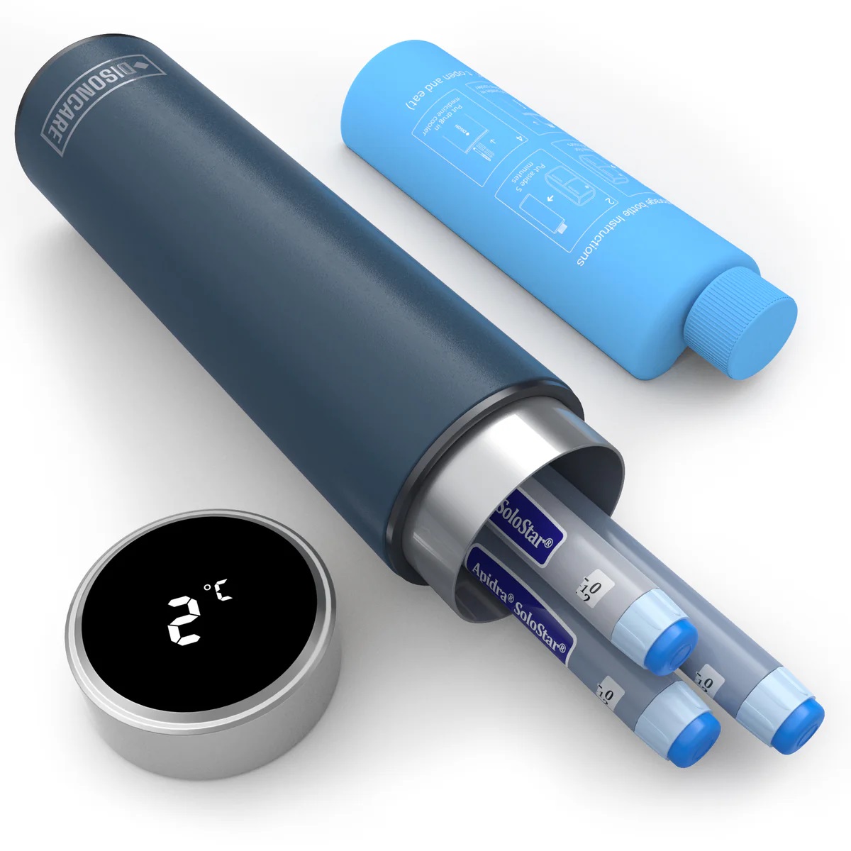 Termos portabil pentru insulina, capacitate 2-3 stilouri, DISONCARE ODYSSEY Smart, Navy Blue Termos portabil pentru insulina, capacitate 2-3 stilouri, DISONCARE ODYSSEY Smart, Navy Blue - imagine 1