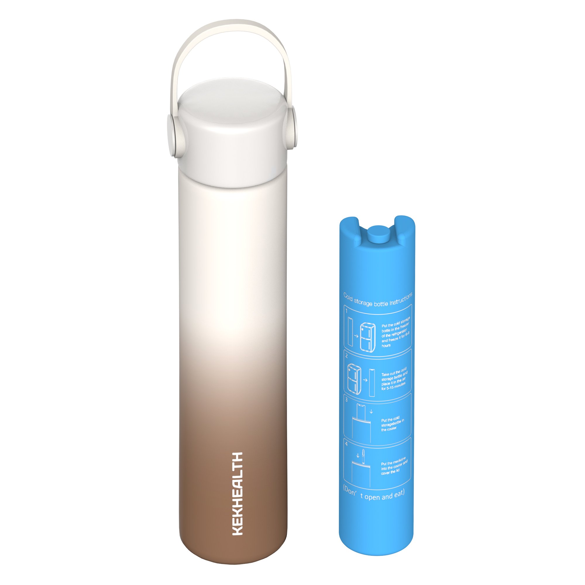3 Termos portabil pentru insulina, capacitate 1 stilou, DISONCARE HOLIDAY, Mocha Brown - imagine 1