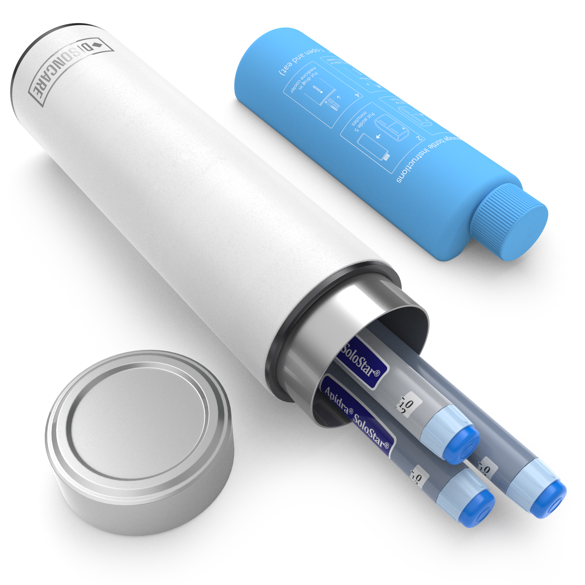 Termos portabil pentru insulina, capacitate 2-3 stilouri, DISONCARE ODYSSEY COMPACT, White Termos portabil pentru insulina, capacitate 2-3 stilouri, DISONCARE ODYSSEY COMPACT, White - imagine 1